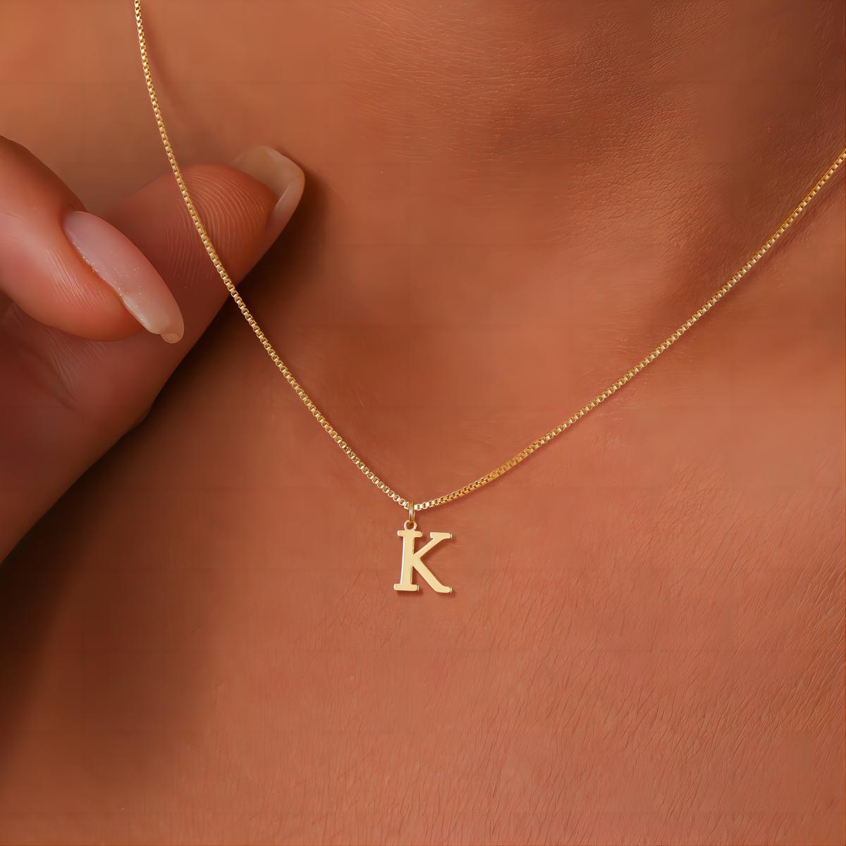 Halskette mit Liebesbrief-Initialen | Gold