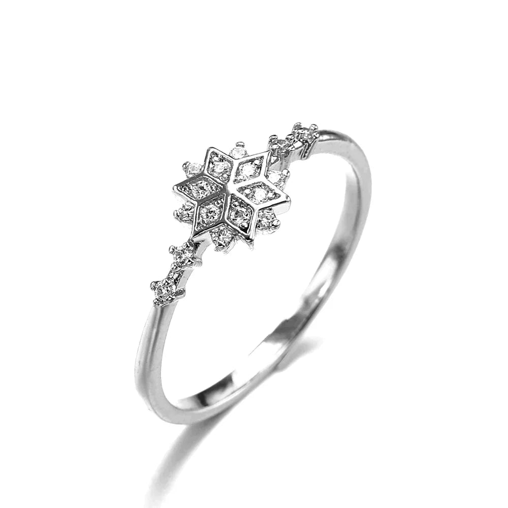 Schneeflockenring aus Sterlingsilber 925