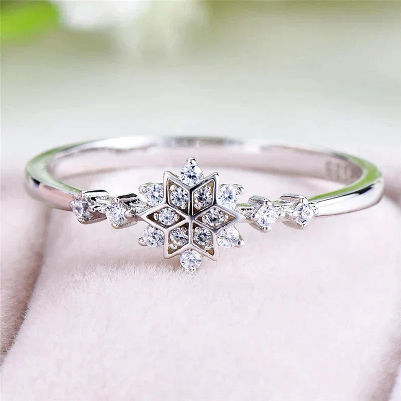 Schneeflockenring aus Sterlingsilber 925