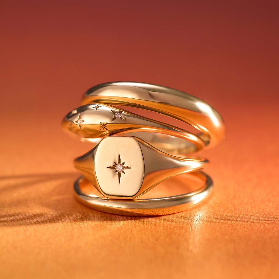 Diamant-Kuppelring | Gold