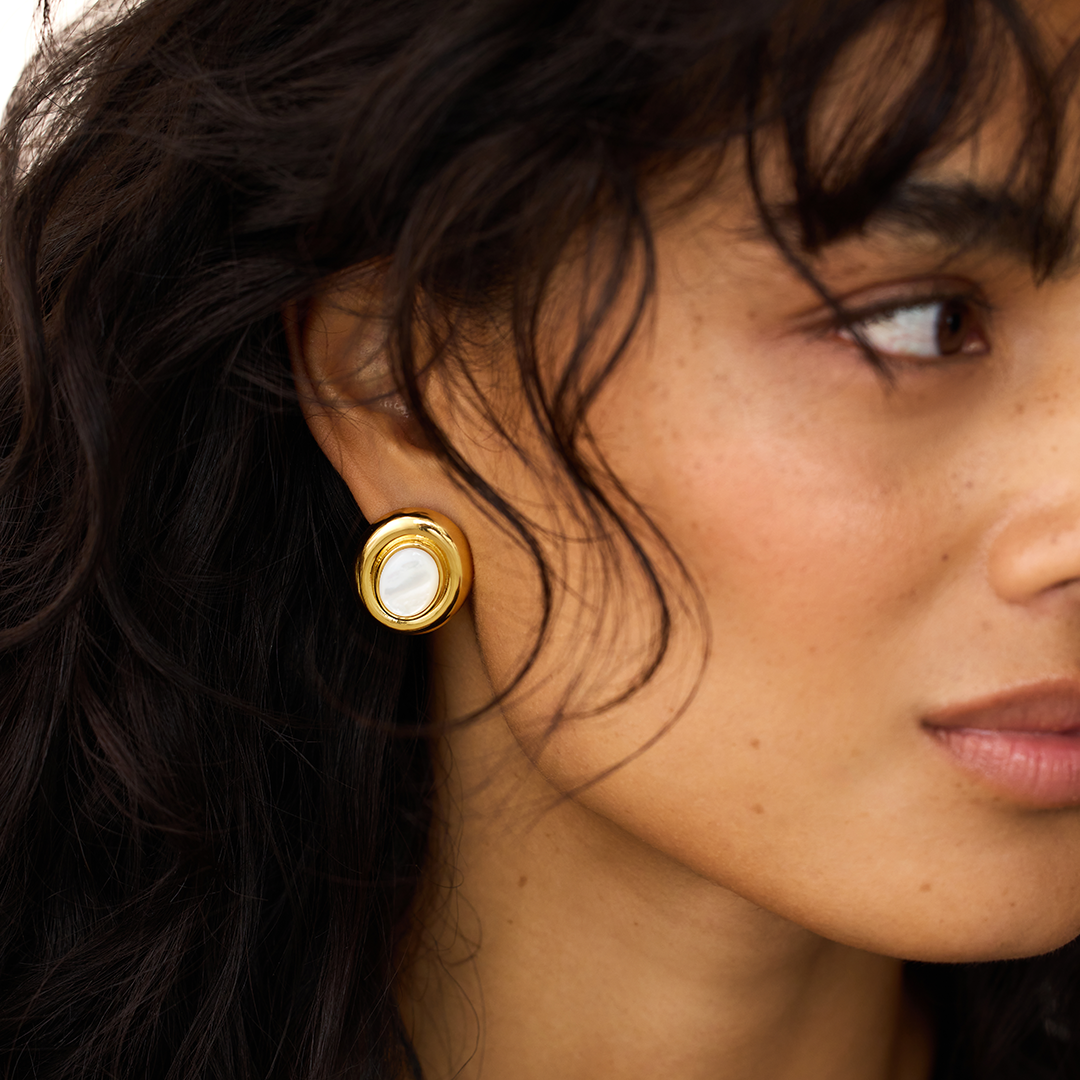 Giselle Perlenohrringe | Gold