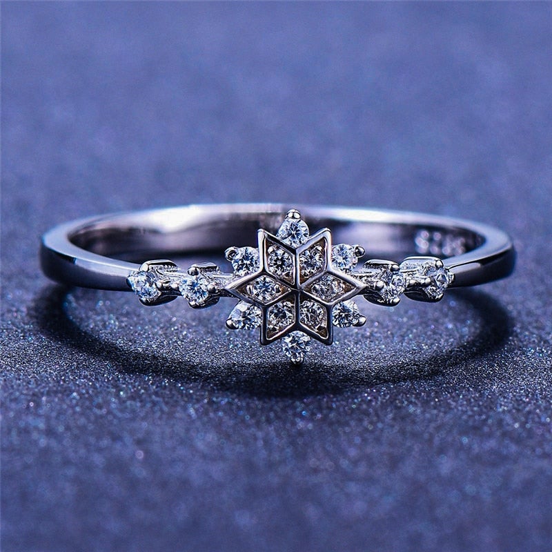 Schneeflockenring aus Sterlingsilber 925