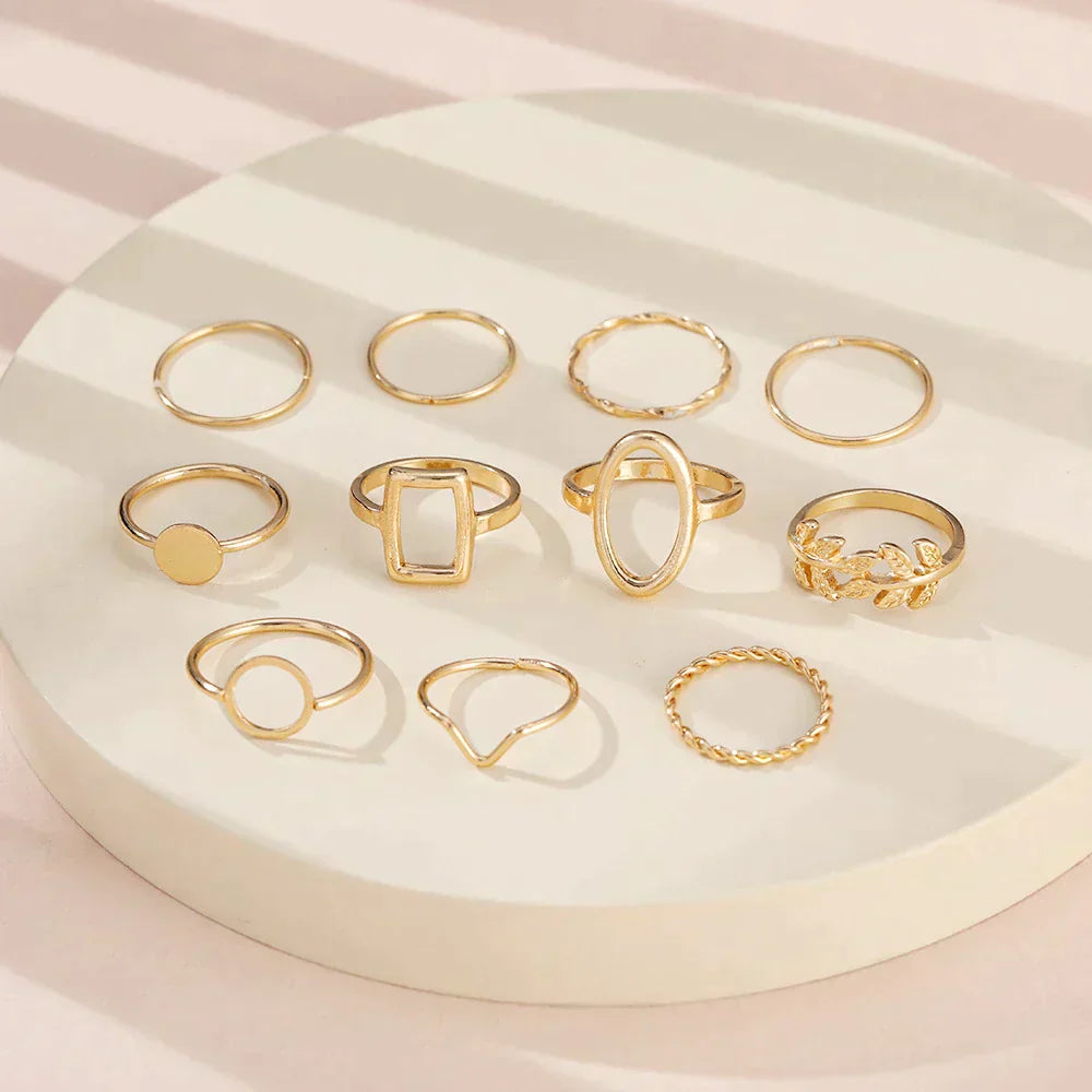 Pack mit 11 Vintage Silberringen