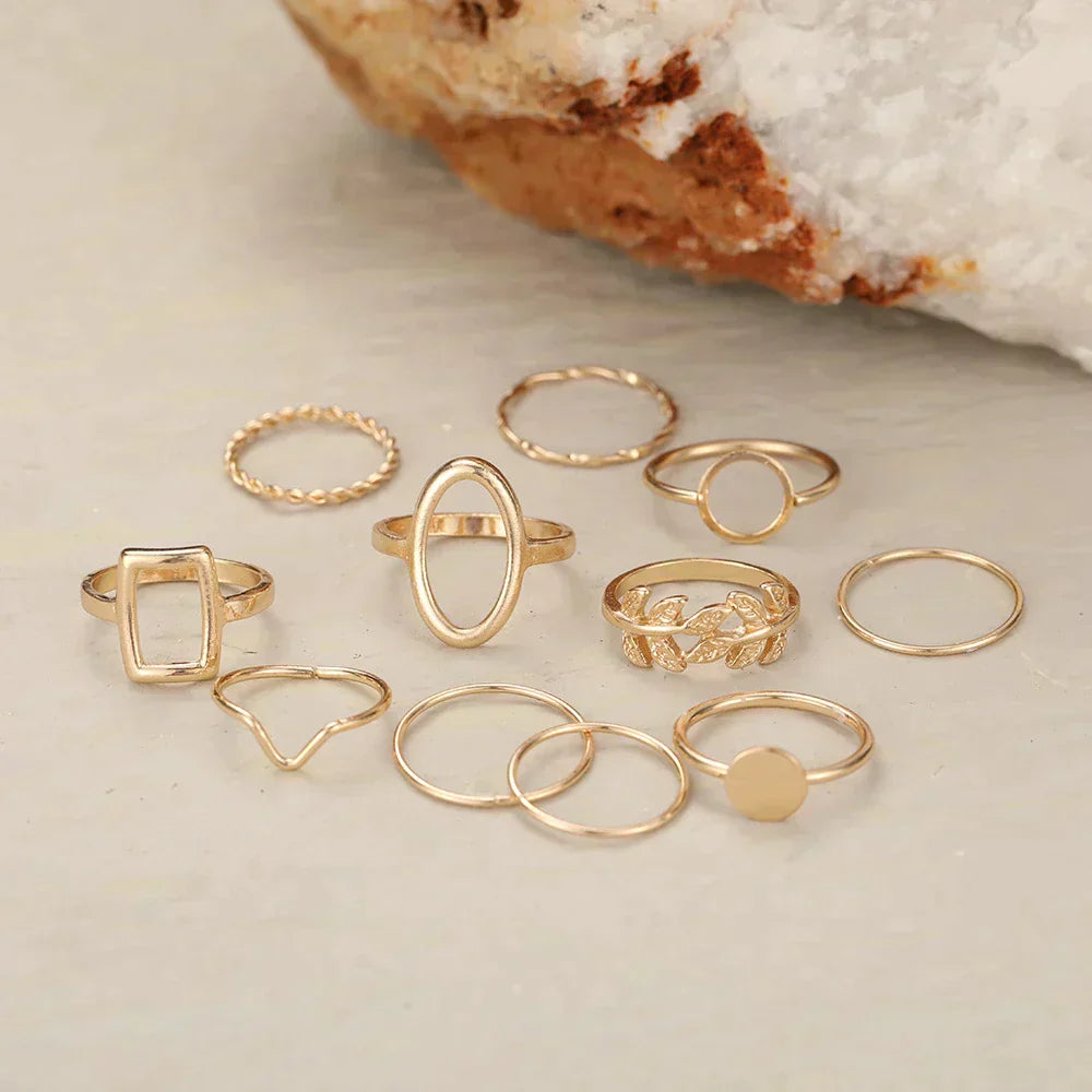 Pack mit 11 Vintage Silberringen