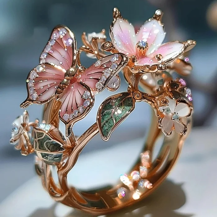 Vintage Goldene Prifddinas Blumenring
