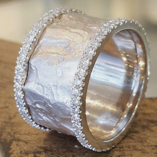 Vintage Silberring mit Zirkonia