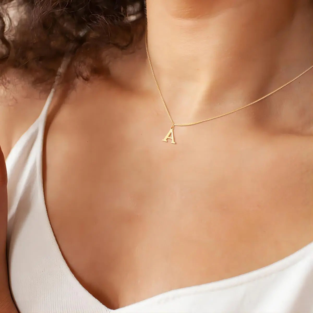 Halskette mit Liebesbrief-Initialen | Gold