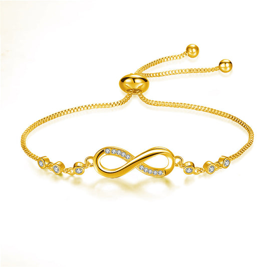 Verstellbares Unendlichkeit Armband in Silber