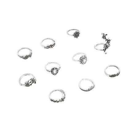 Set mit Ringen in Antik Silber mit verzauberten Details