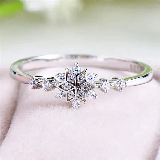 Schneeflockenring aus Sterlingsilber 925