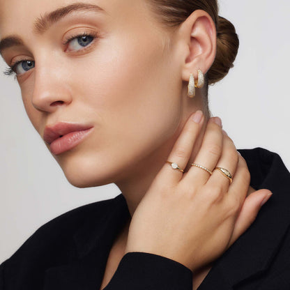 Diamant-Kuppelring | Gold