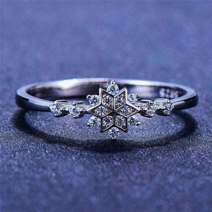 Schneeflockenring aus Sterlingsilber 925