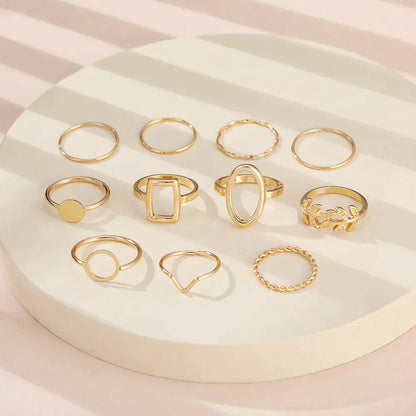 Set mit 11 Vintage Silberringen