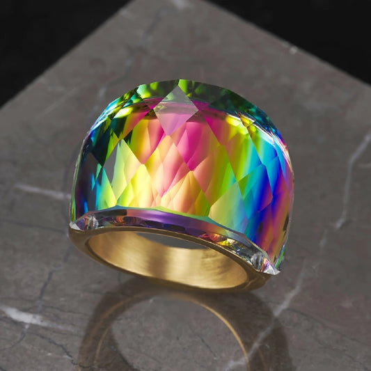 Farbiger chromatischer Goldring