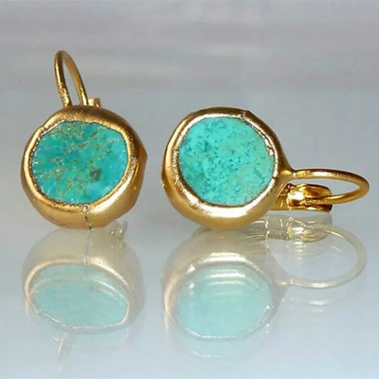 Ohrringe mit gold und Türkisstein