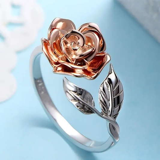 Vintage Silberring mit Blume