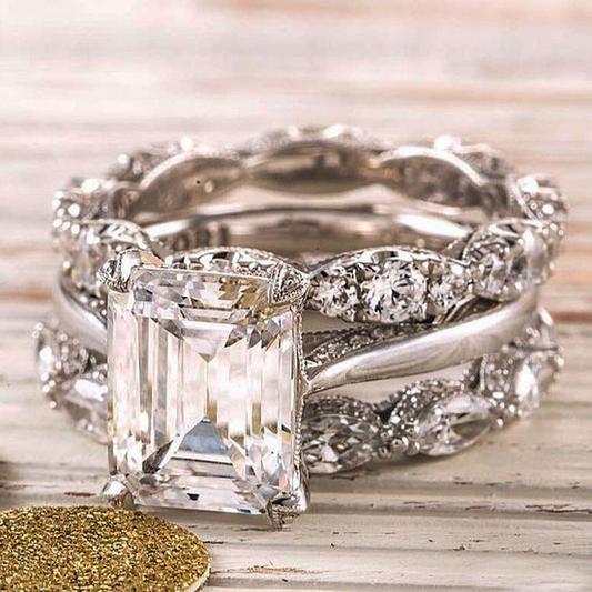 Vintage Silber Heller Schichtenring