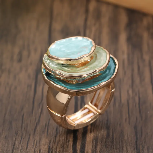 Schicht-Ring handgemalt