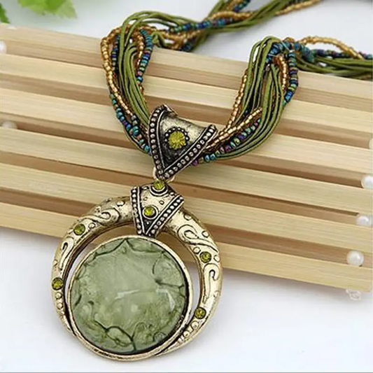 Grüne Gold Halskette