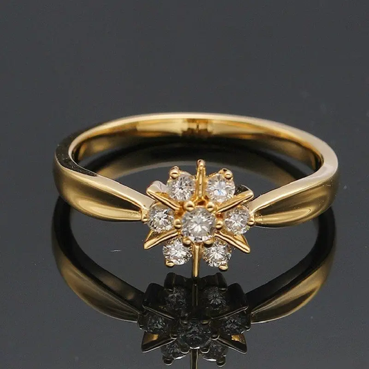 Zirkonia Gänseblümchen Goldring