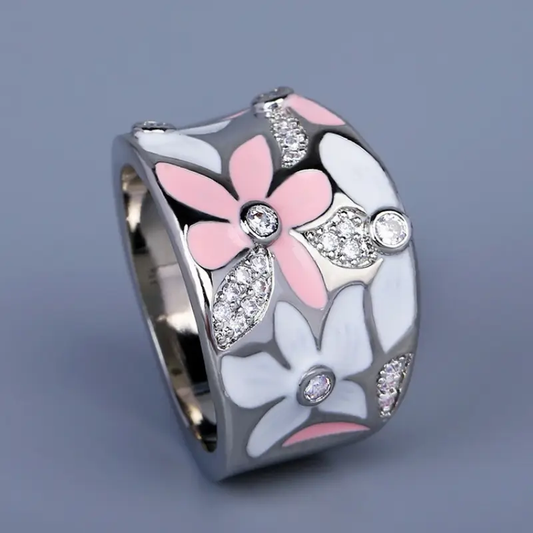 Vintage Silberring mit Gänseblümchen