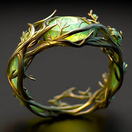 Grüner Opal Natur-Ring